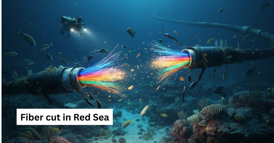fiber cable cut in red sea
