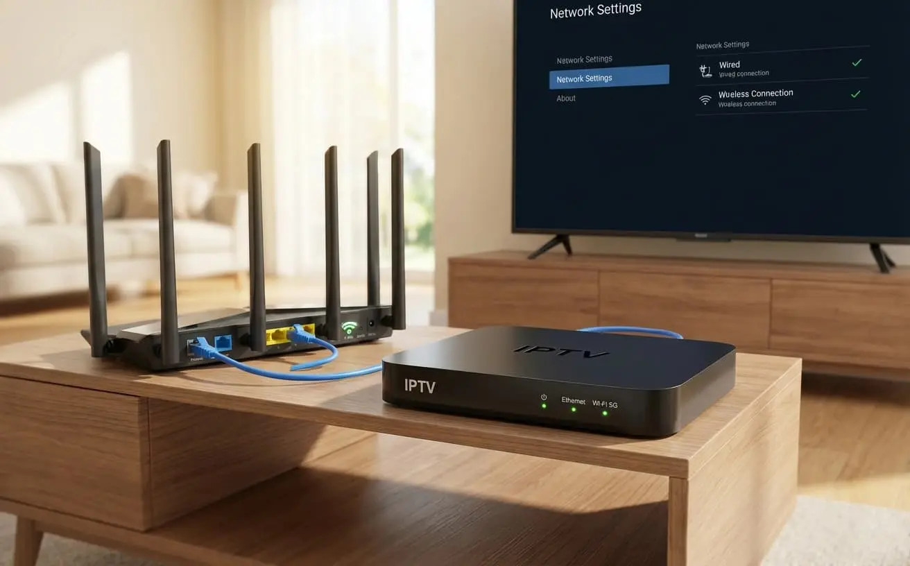 IPTV Box Wireless Features and Connection Ports Explained Wireless connectivity options and available ports on an IPTV box explained