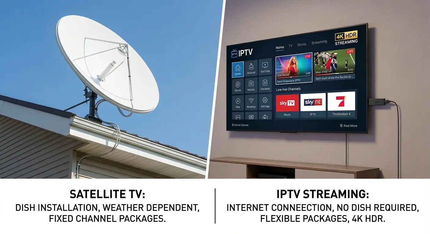 IPTV vs Traditional Satellite TV IPTV vs satellite TV comparison in Saudi Arabia