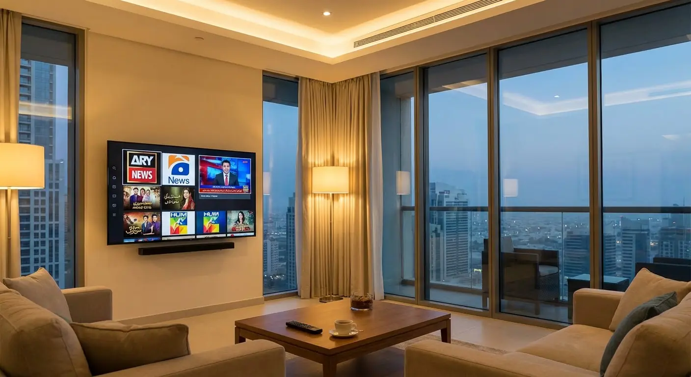 Pakistani TV channels streaming on smart TV in Dubai