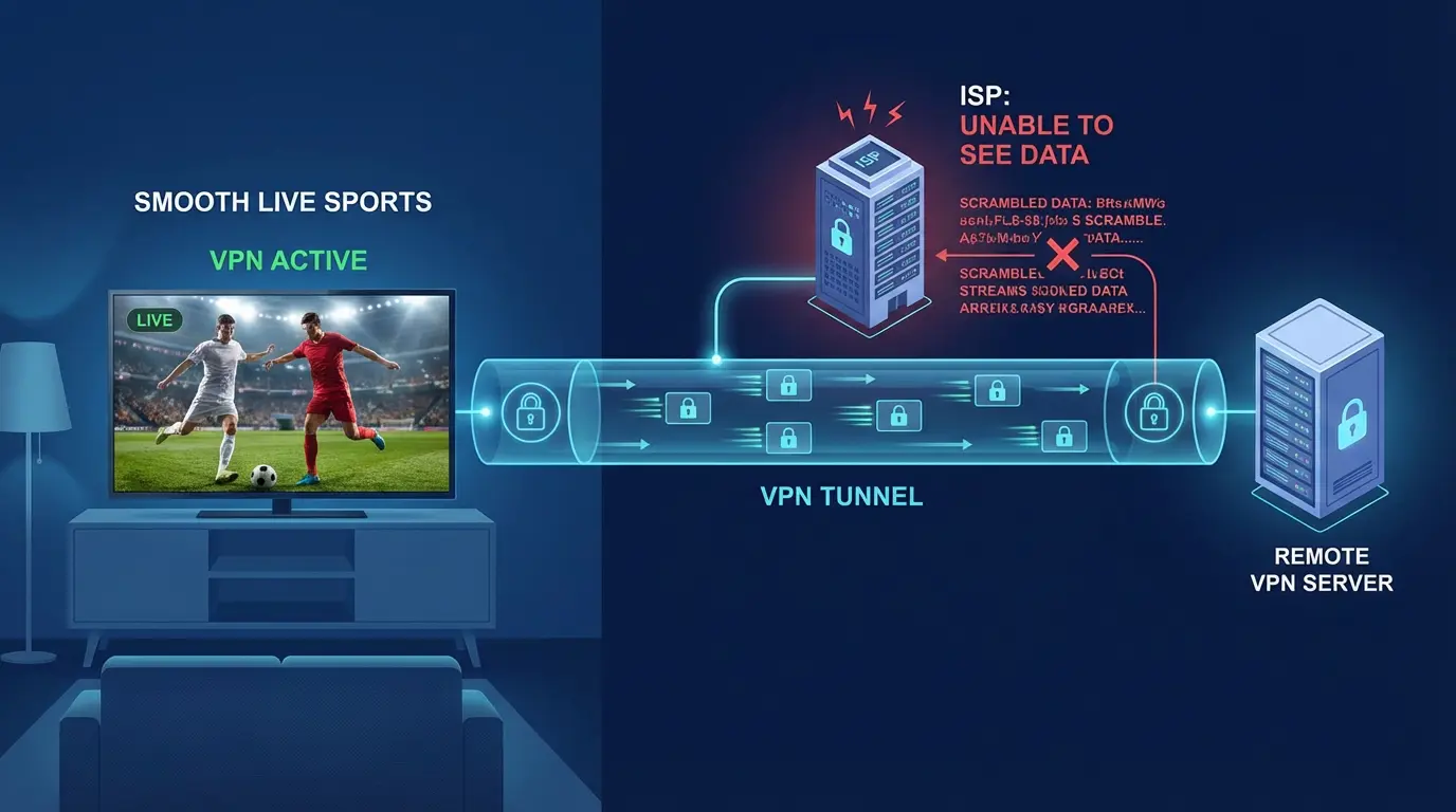 VPN Solution for IPTV Buffering and Throttling Using a VPN to prevent IPTV throttling and buffering in Dubai