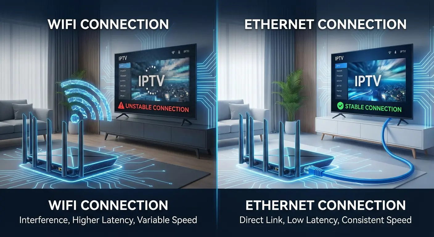 WiFi vs Ethernet for IPTV streaming performance