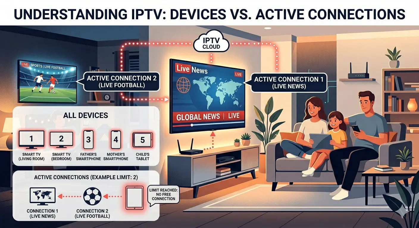 difference between IPTV devices and connections