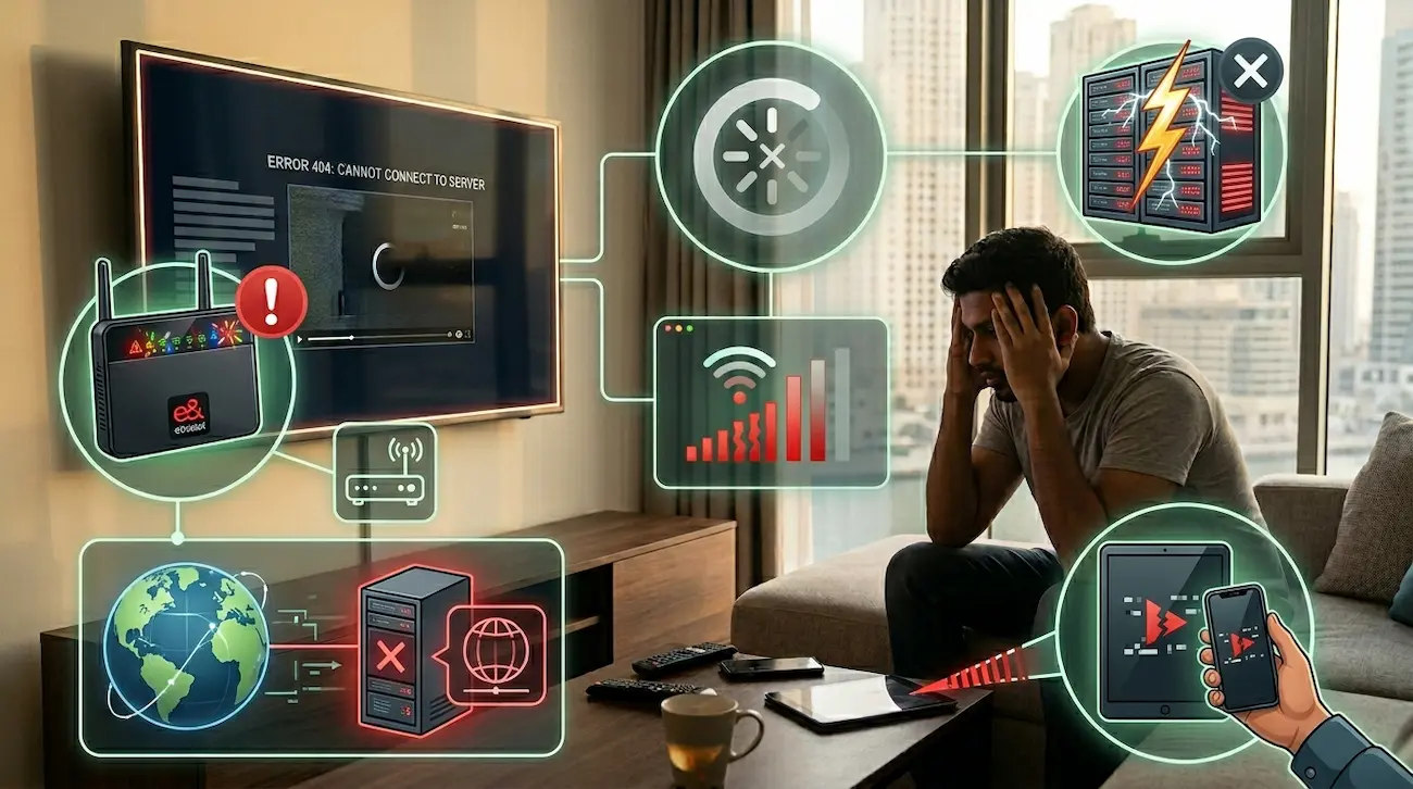 Common causes of IPTV issues on Etisalat network