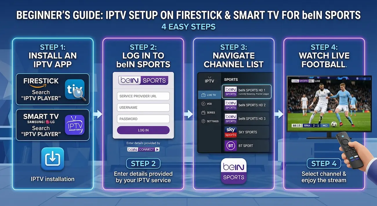 Step by step IPTV setup for beIN Sports