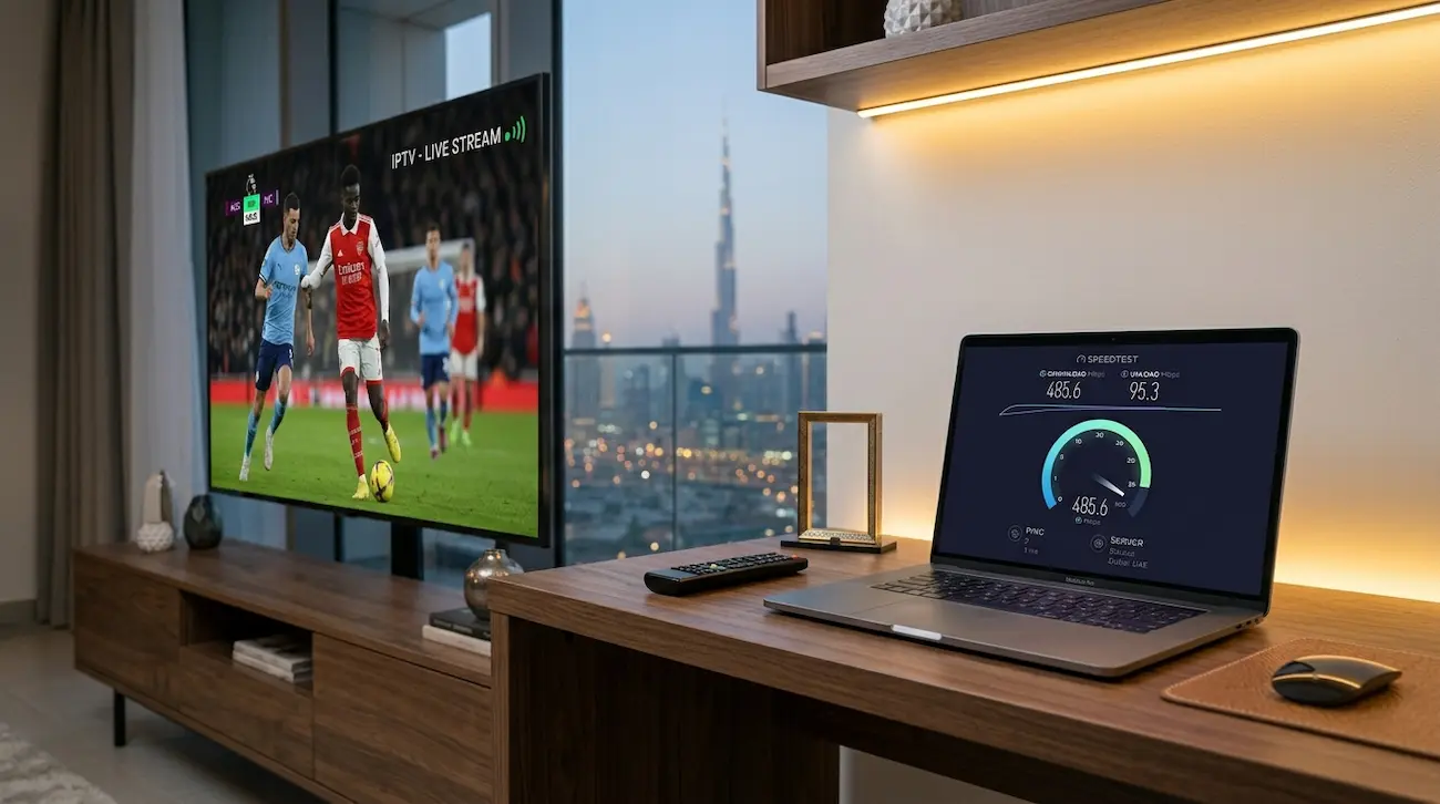 Internet speed test for IPTV streaming in UAE