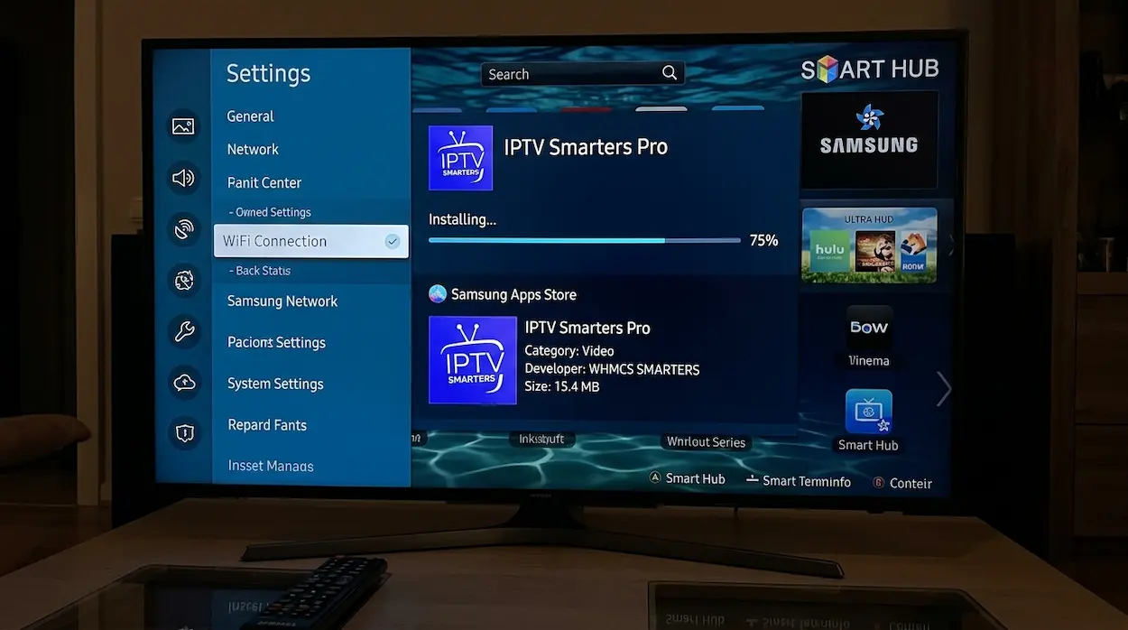 Samsung Smart TV IPTV installation process