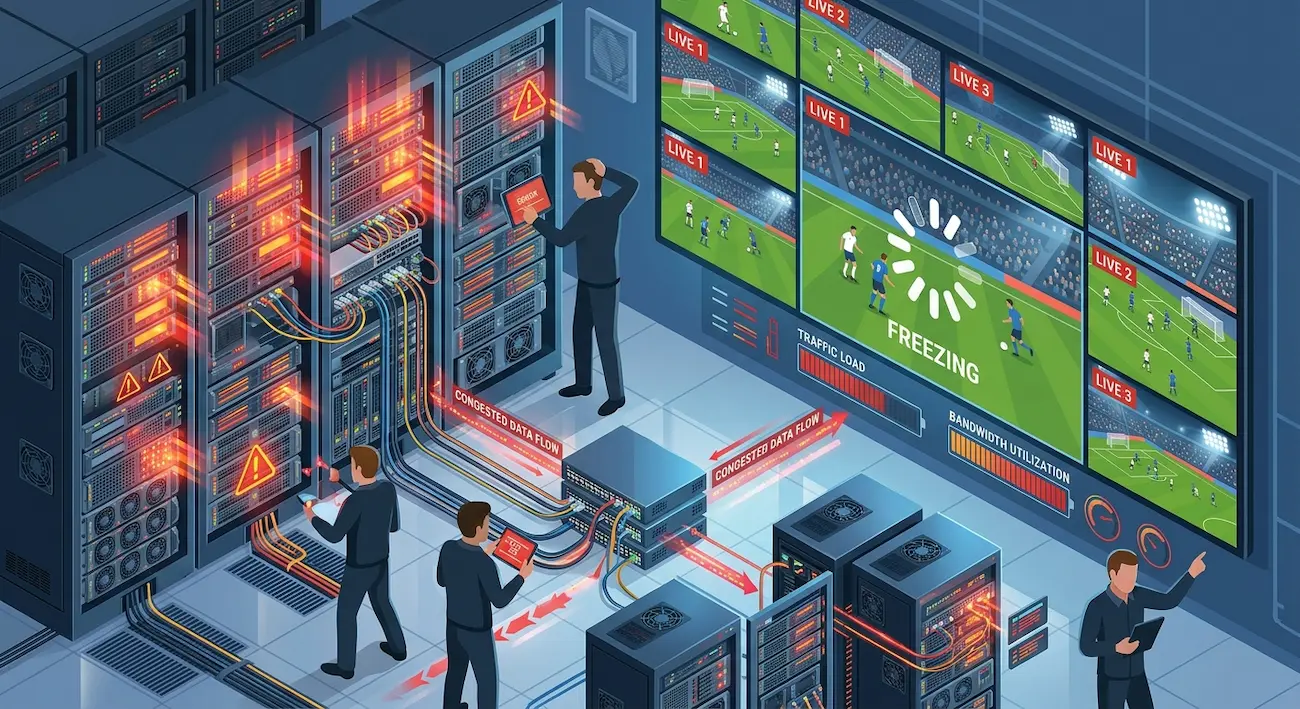 IPTV server overload causing live football streaming issues